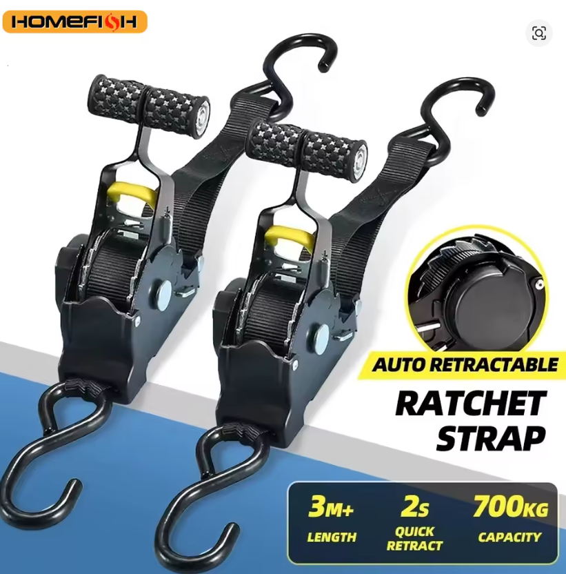 Terra Camp® Auto-Retractable Cargo Straps