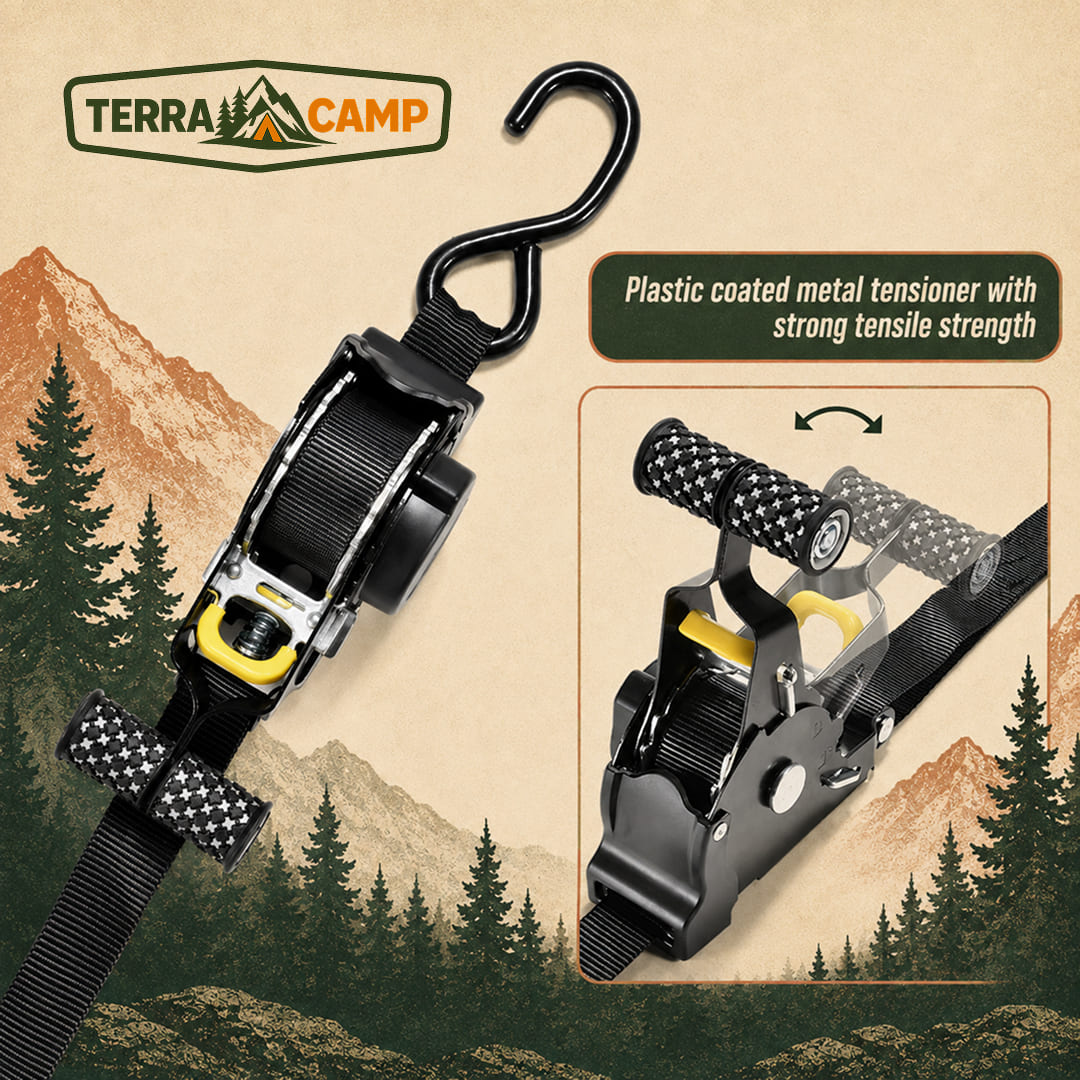 Terra Camp® Auto-Retractable Cargo Straps