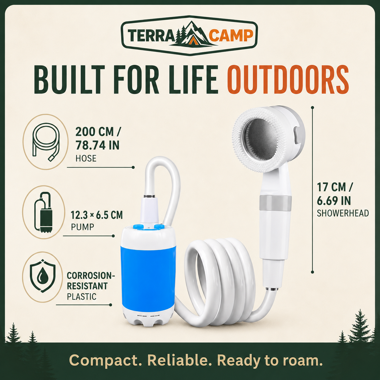 TerraCamp® Portable Camping Shower