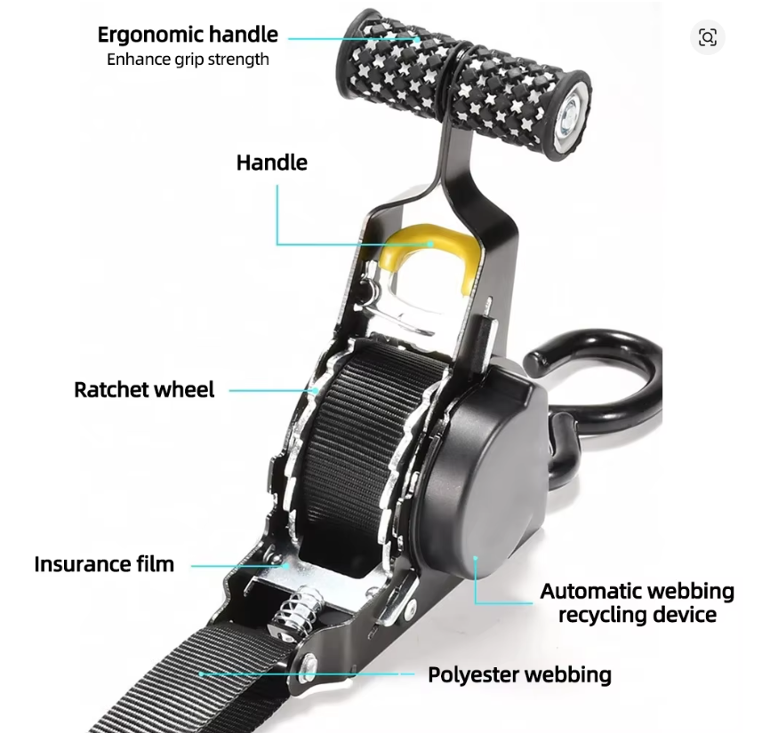 Terra Camp® Auto-Retractable Cargo Straps
