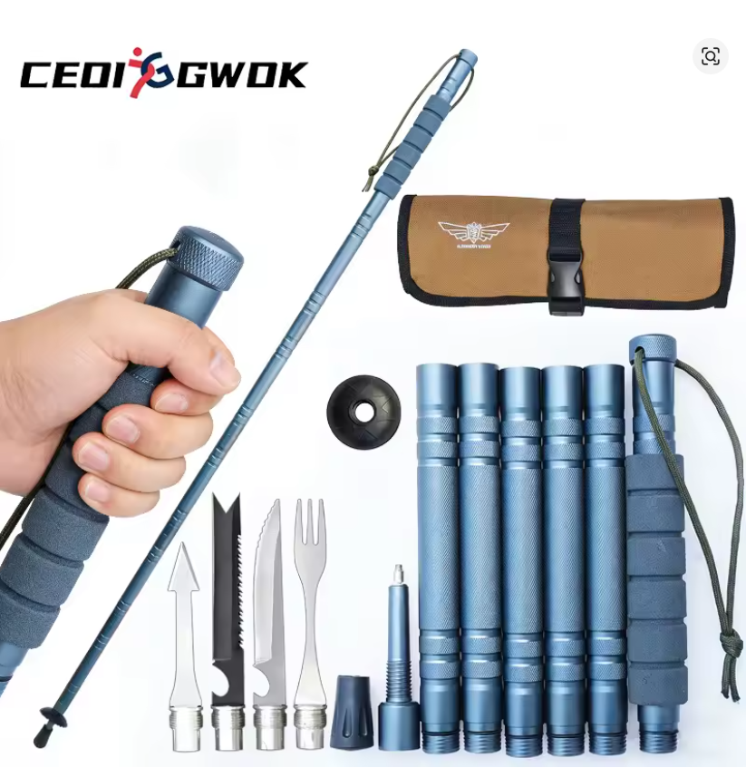 Terra Camp® Tactical Hiking Stick with Survival Gear