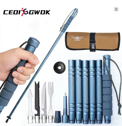 Terra Camp® Tactical Hiking Stick with Survival Gear