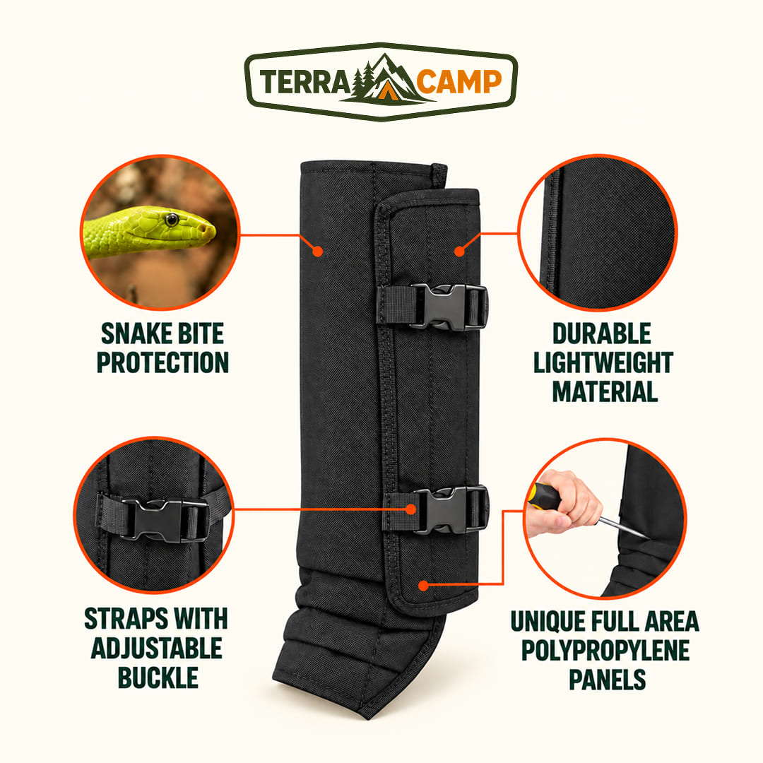Terra Camp® Snake-Resistant Outdoor Leg Gaiters