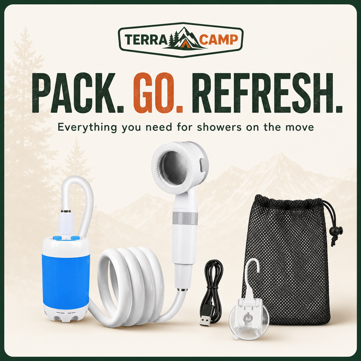 TerraCamp® Portable Camping Shower