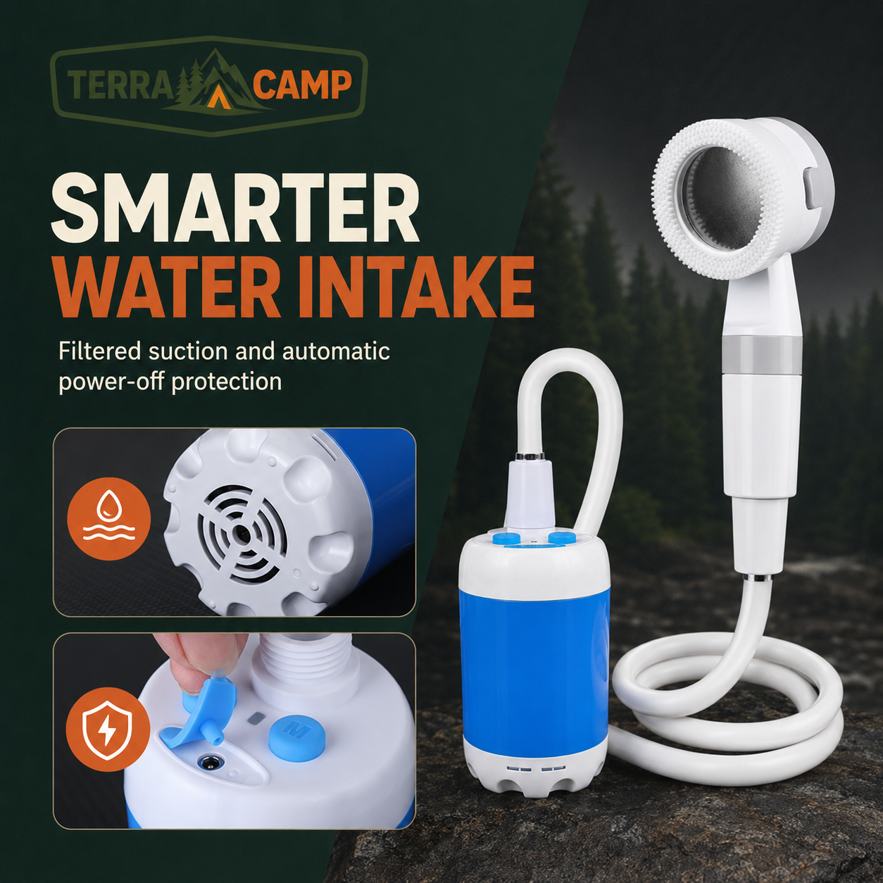TerraCamp® Portable Camping Shower