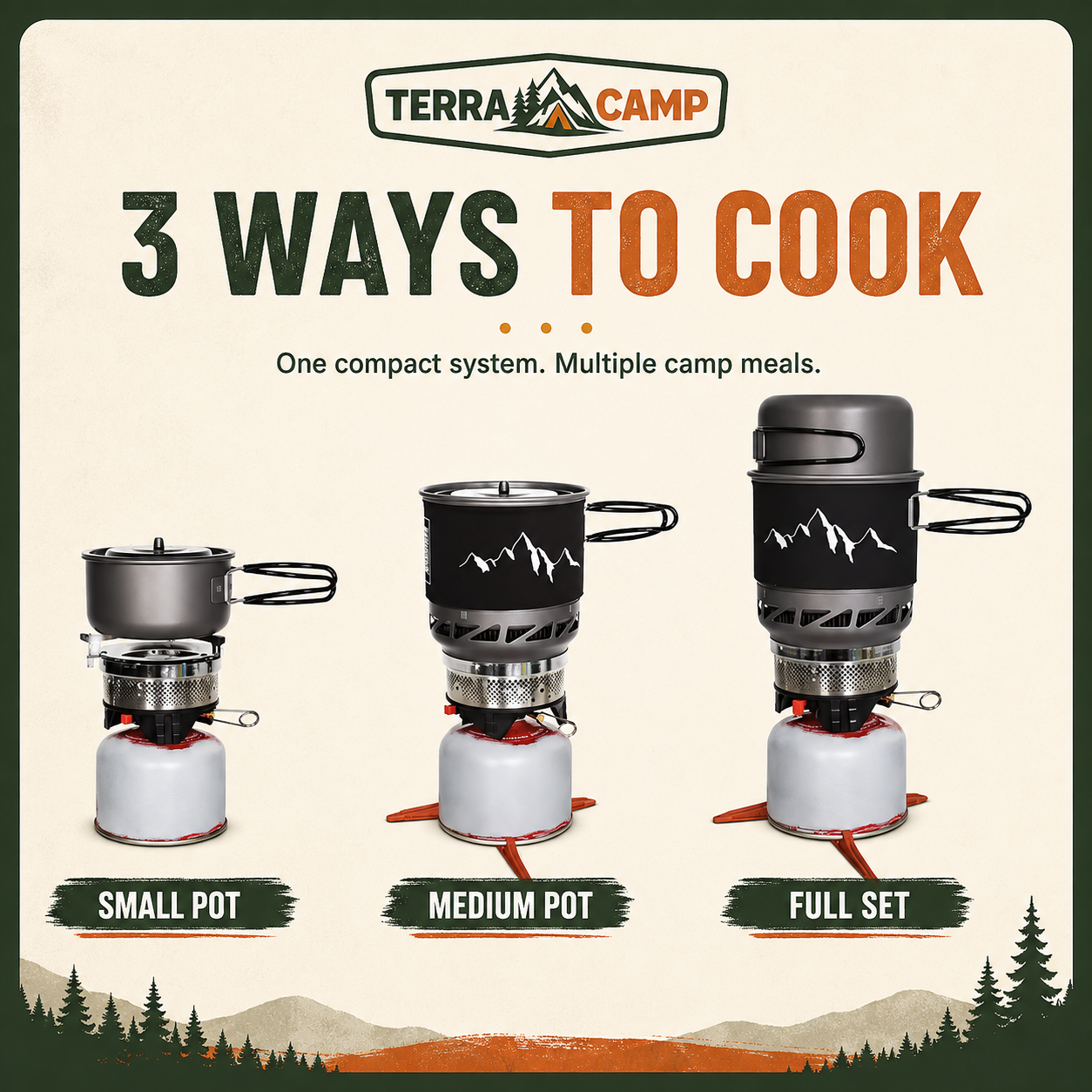 Terra Camp® Portable Gas Cooking Kit